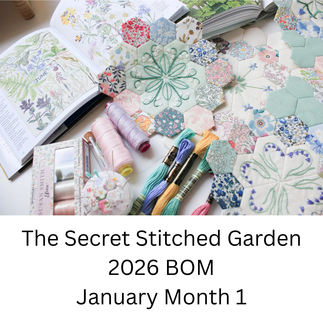 The Stitched Garden BOM 2026 EPP - January Month 1