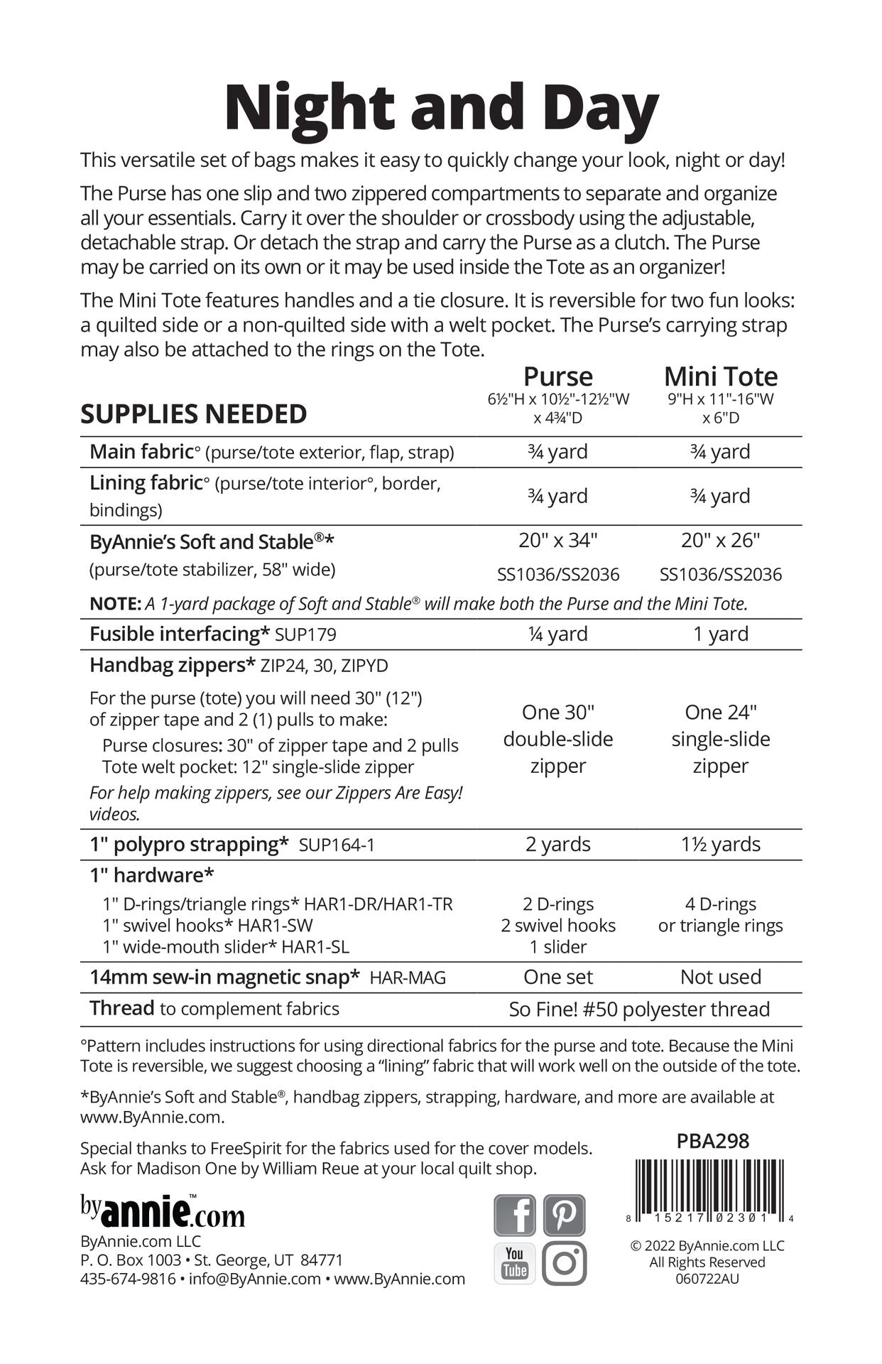 Night and Day Paper Pattern by By Annie