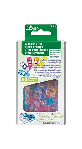 Clover Wonder Clips Coloured 50pcs Box