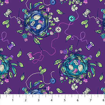 Stag and Thistle - Purple Multi