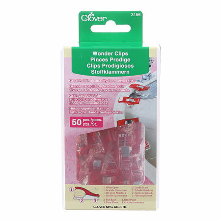 Clover Wonder Clips Red 50pcs Box