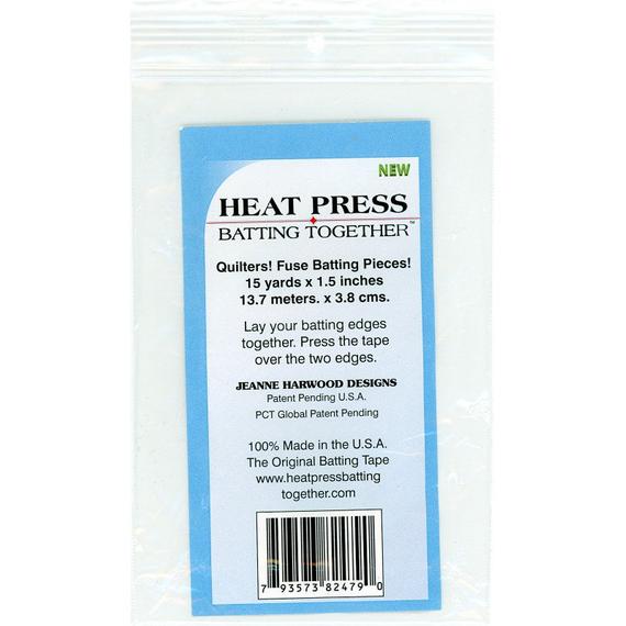 Heat Press Batting Together 1.5" Wide