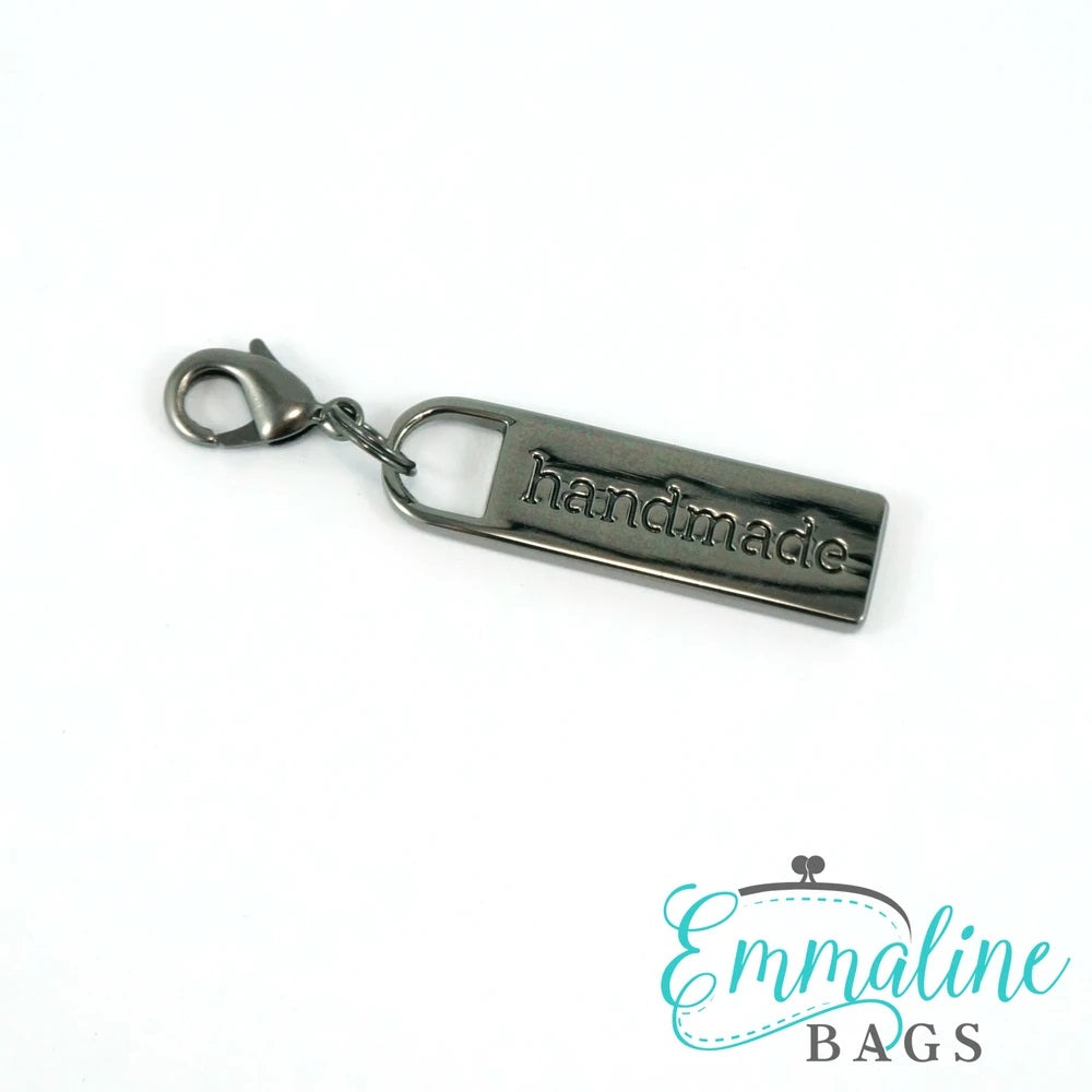 Zipper Pulls: "handmade" (1 Pack) by Emmaline Bags