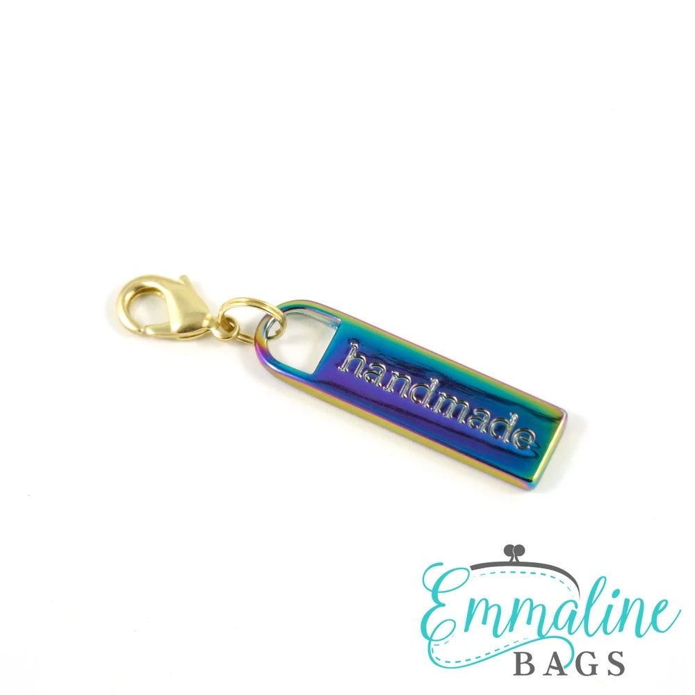 Zipper Pulls: "handmade" (1 Pack) by Emmaline Bags