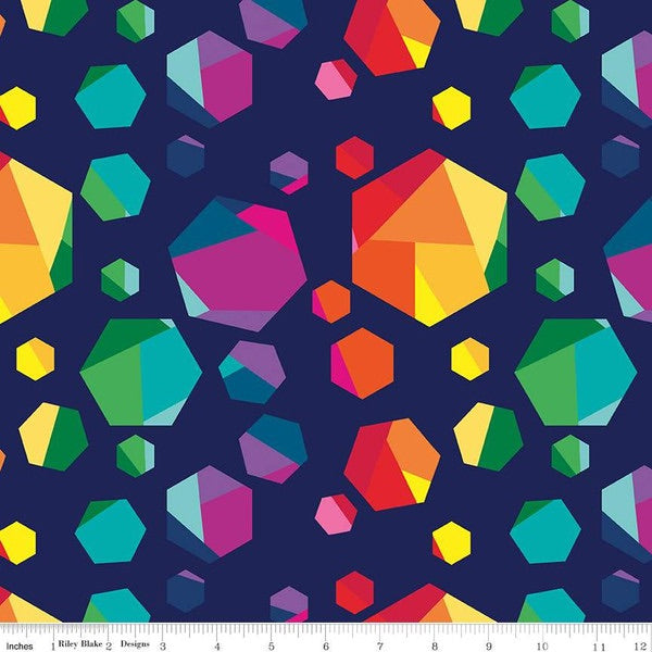 ‘Create’ by Kristy Lea - Geo Gems Navy