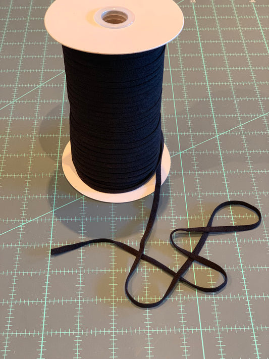 5mm Flat Elastic - Black