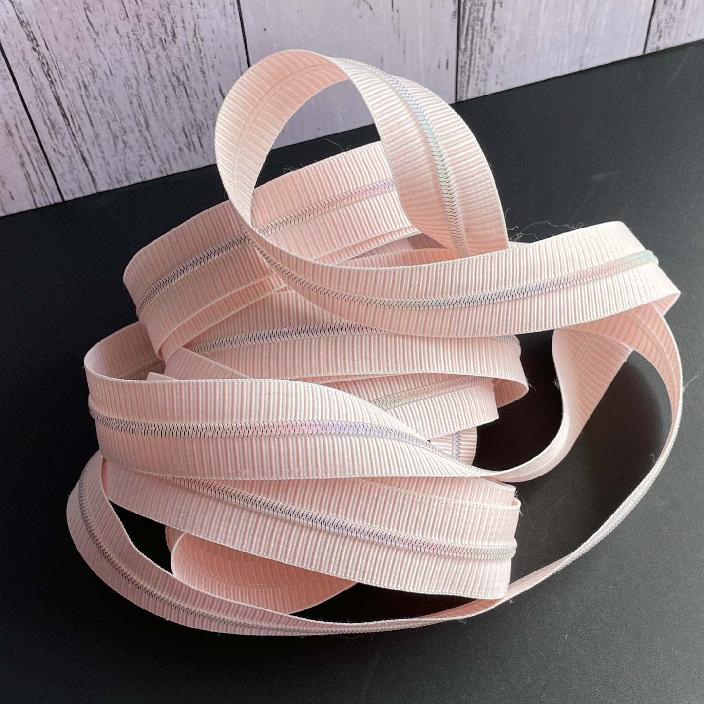 Zebra Light Pink #3 Zipper Tape - Seconds
