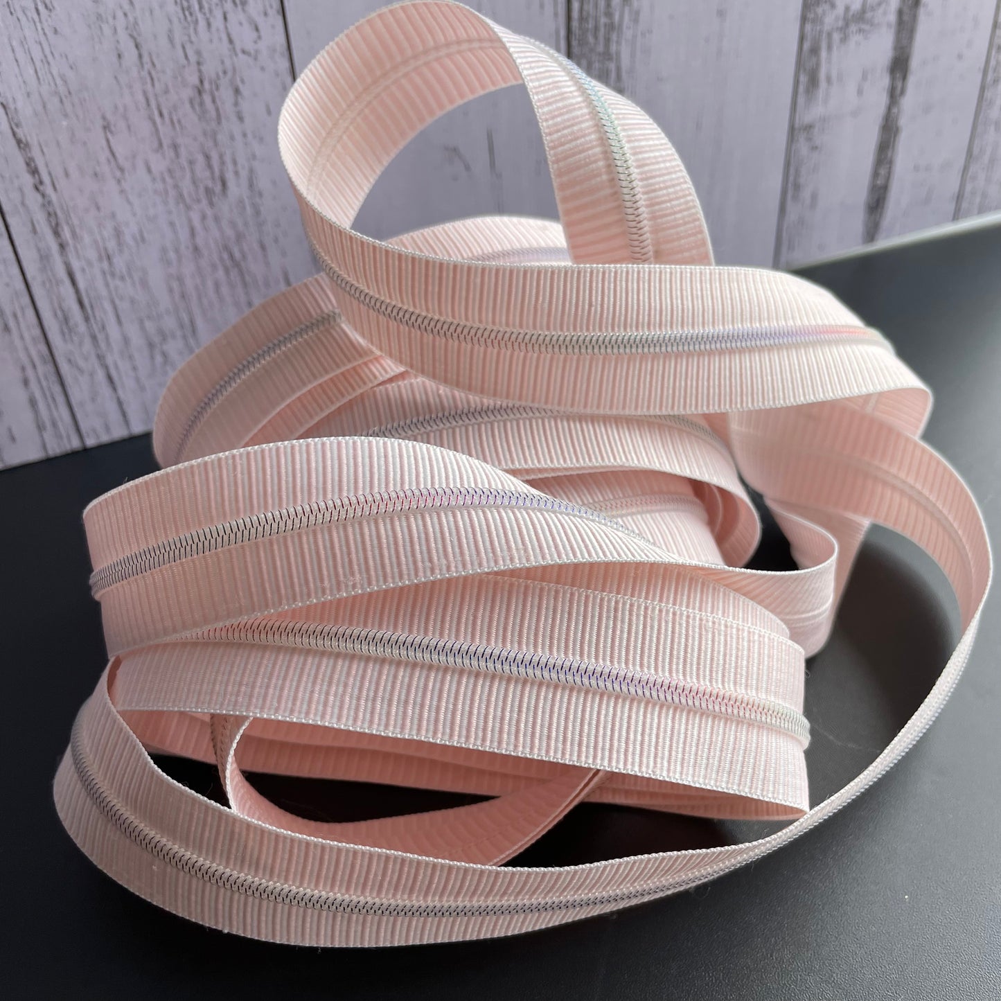 Zebra Light Pink #3 Zipper Tape - Seconds