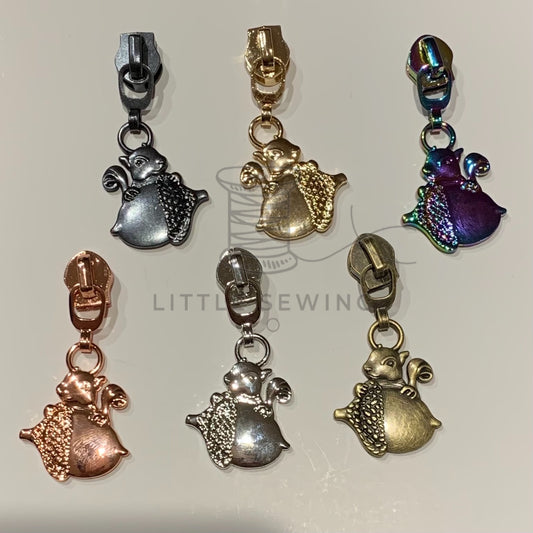 Nutty Squirrel #5 Zipper pull