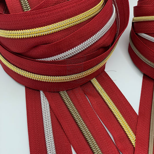 Burgundy Zipper Tape #5