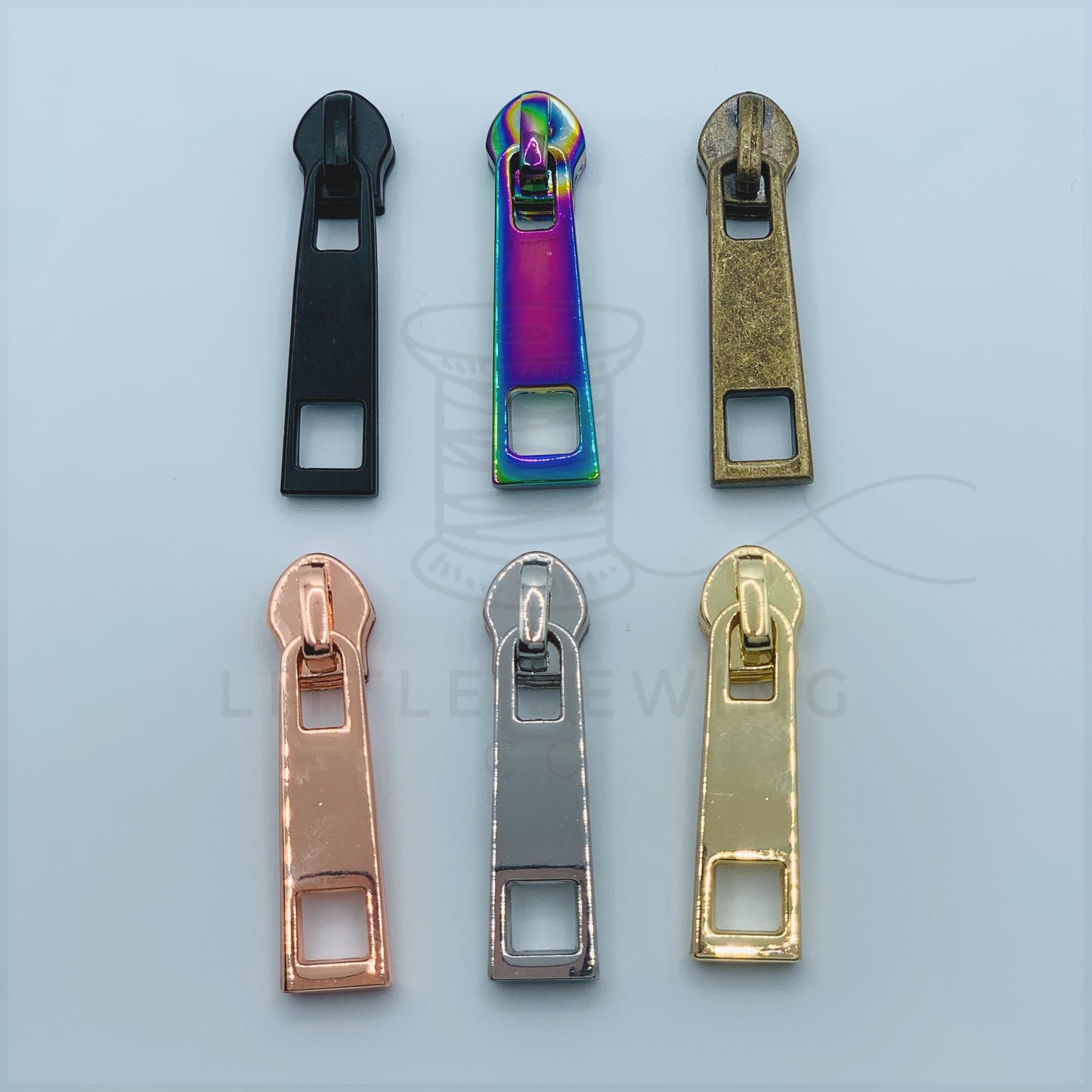 Long John Square #5 Zipper Pull