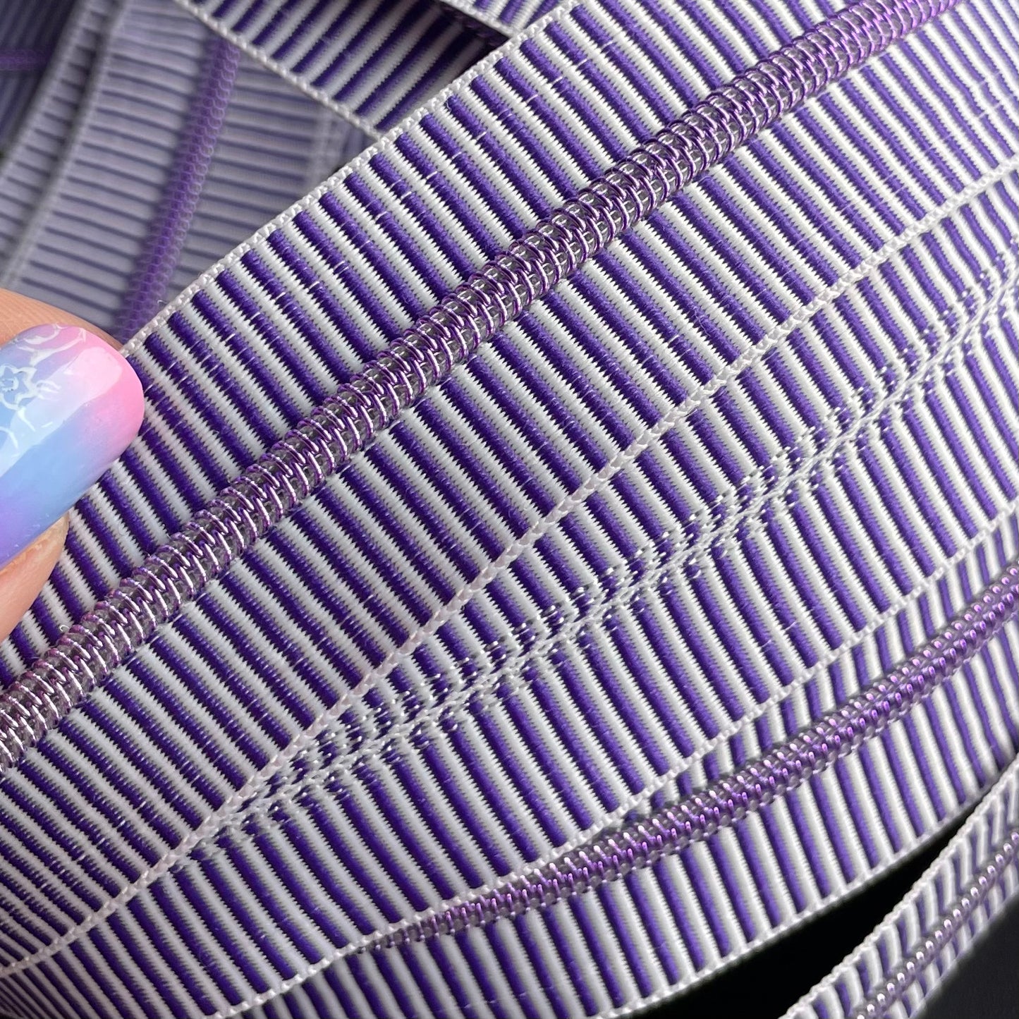 Zebra Purple #3 Zipper Tape - Seconds