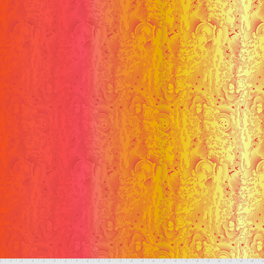 Tula Pink Daydreamer - Little Fluffy Clouds - Mango