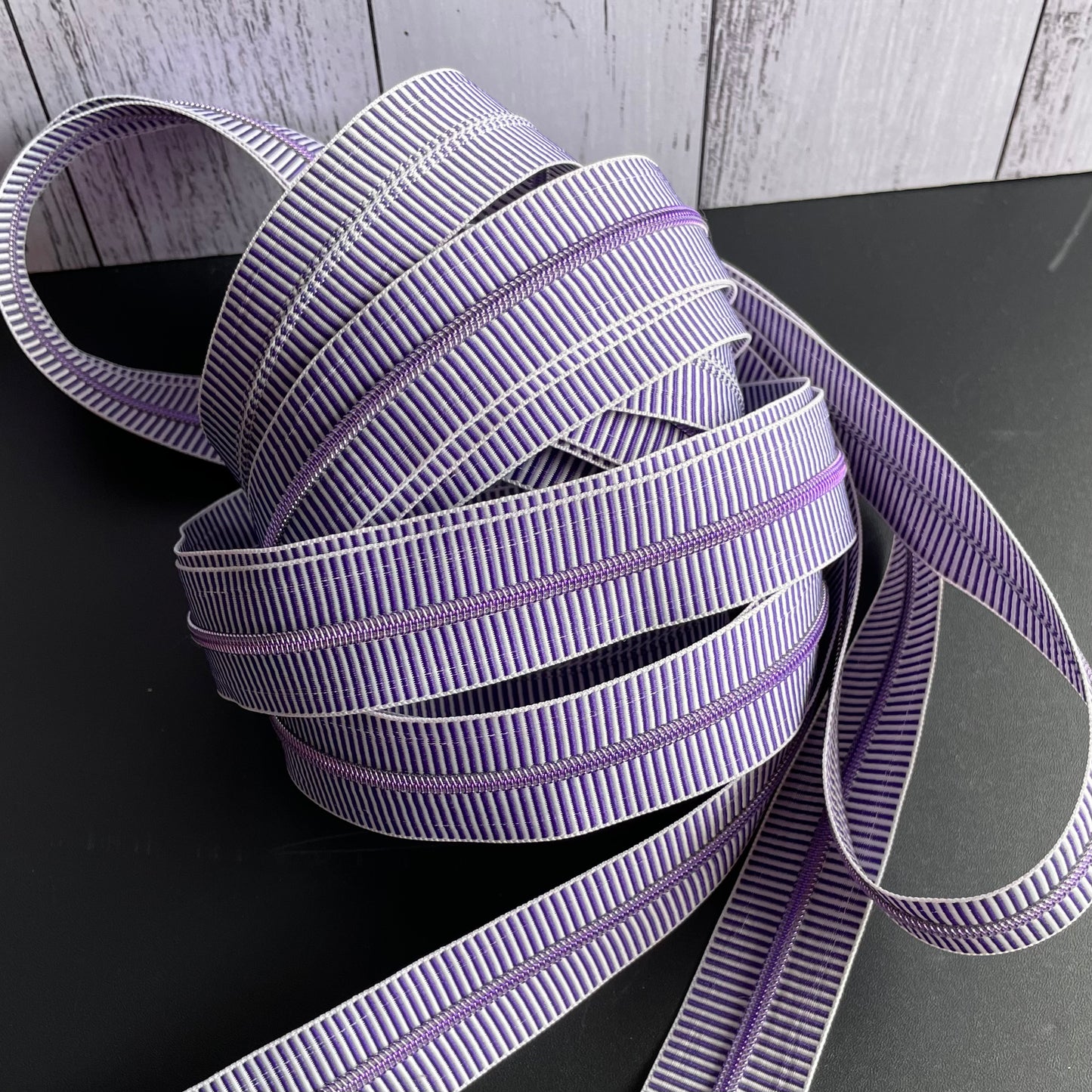 Zebra Purple #3 Zipper Tape - Seconds
