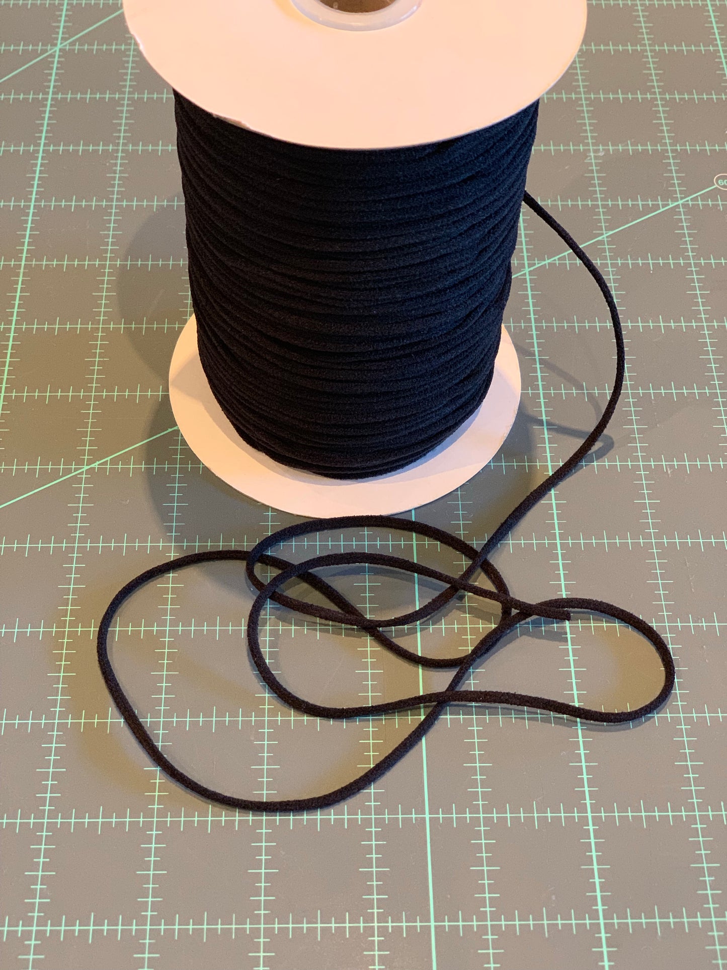 3mm Round Elastic - Black
