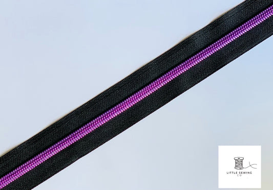 Violet with Black Zipper Tape #5