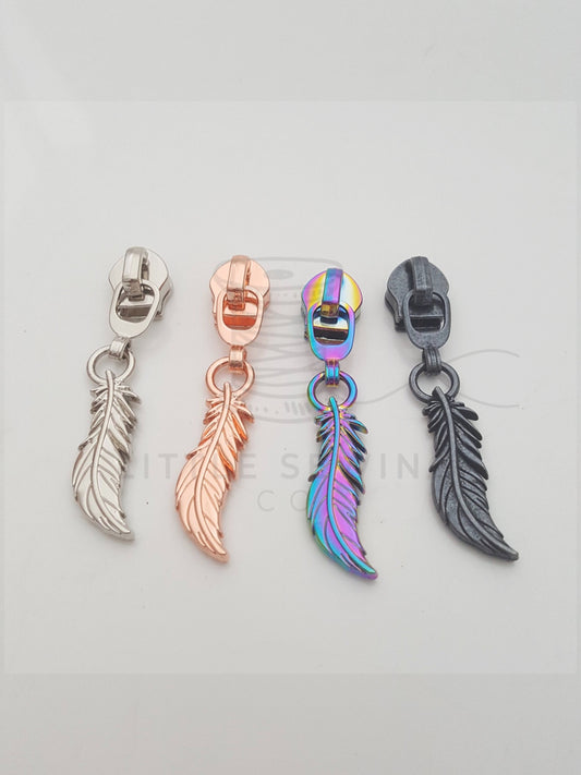Feather #5 Zipper Pull
