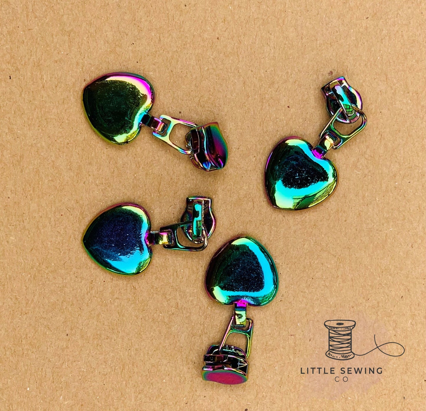 Mini Heart #3 Zipper Pull