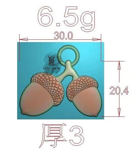 2 Nutty #5 Zipper Pull