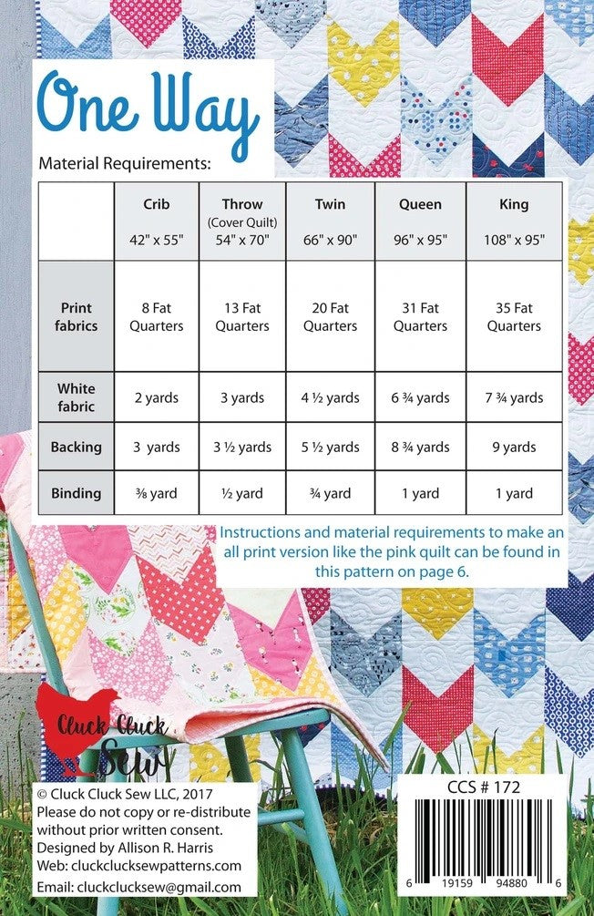 One Way #172 Pattern by Cluck Cluck Sew