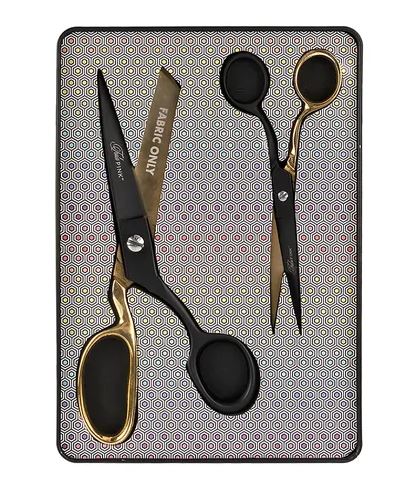 Tula Pink Limited Edition Black & Gold Scissor Tin