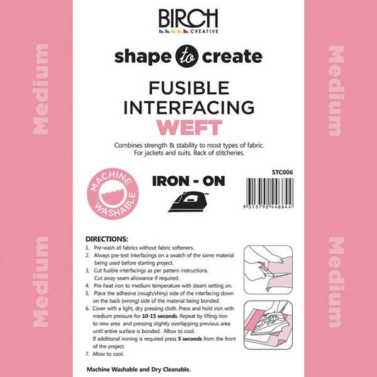 Shape to Create Iron on Interfacing Weft Medium