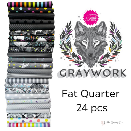 PRE ORDER - Graywork - Tula Pink - FQ Bundle 24pcs