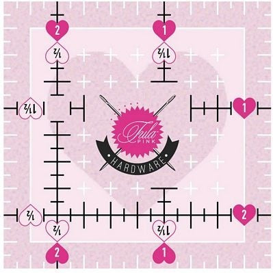 Tula Pink 2.5in x 2.5in Non Slip Heart Ruler – Little Sewing Co