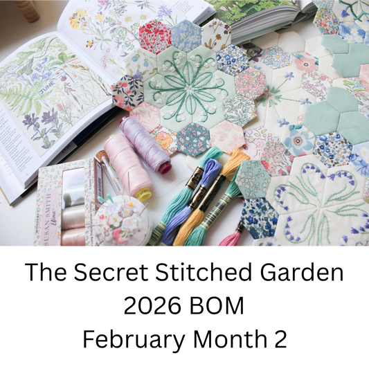 The Stitched Garden BOM 2026 EPP - February Month 2