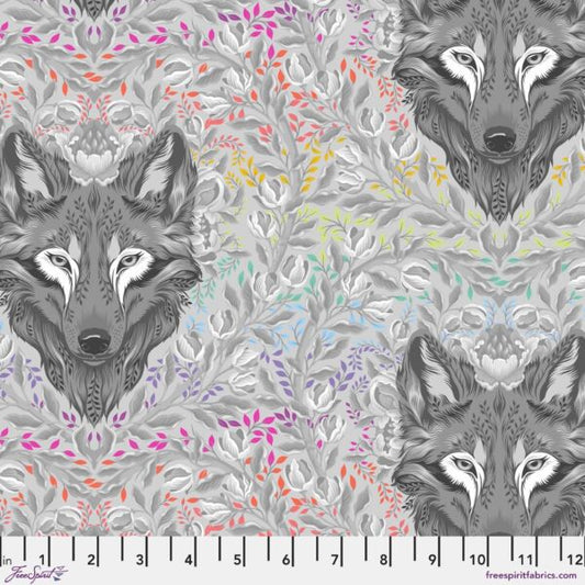 PRE ORDER - Graywork - Tula Pink - Wolf of Pink Street Fog