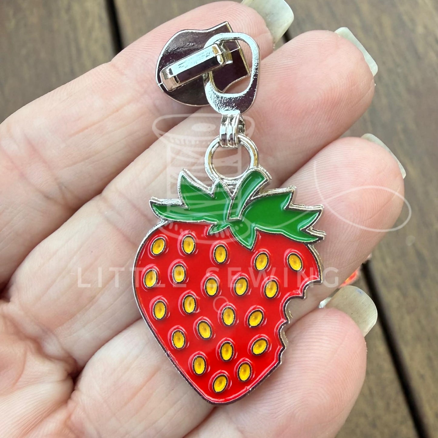 Strawberry Zipper Pull #5