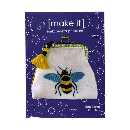 Embroidery Purse Kit - Bee Purse