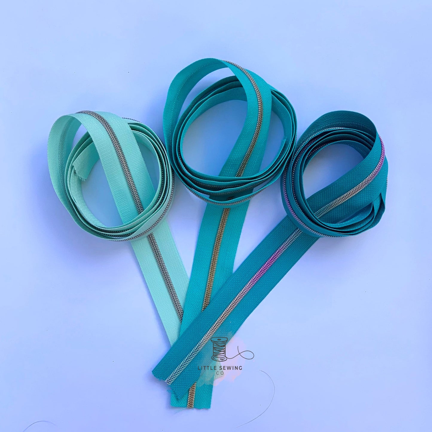 Pale Turquoise Zipper Tape #3