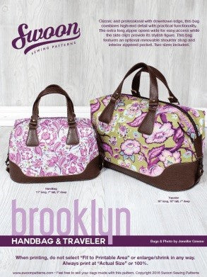 Brooklyn Handbag Size by Swoon Bag Kit