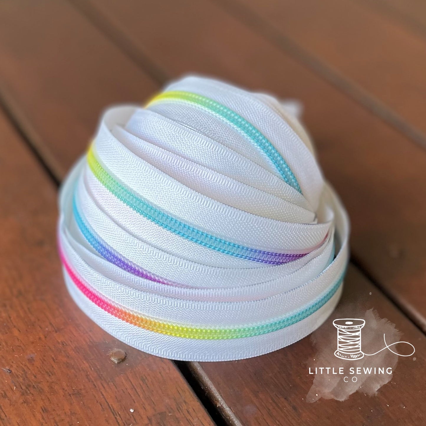 Fluro Rainbow Zipper Tape #5