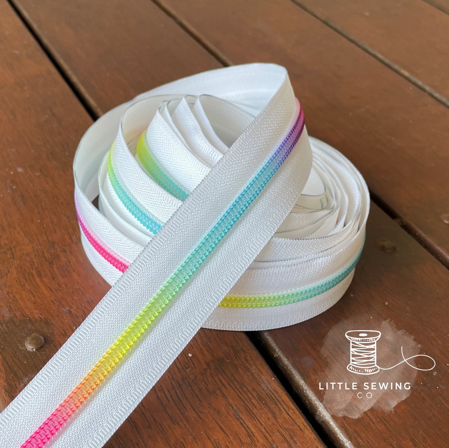 Fluro Rainbow Zipper Tape #5