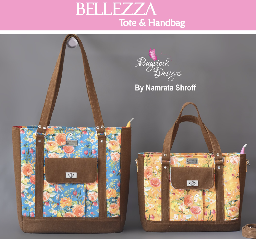 Belezza Tote Handbag by Bagstock Designs Oct 2020 BOMC Little Sewing Co