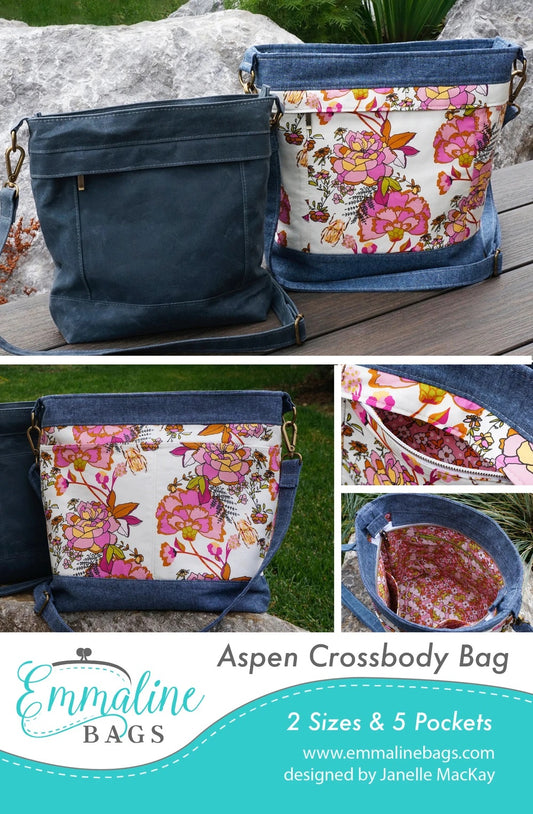 The Aspen Crossbody Bag by Emmaline Bags - Paper Pattern