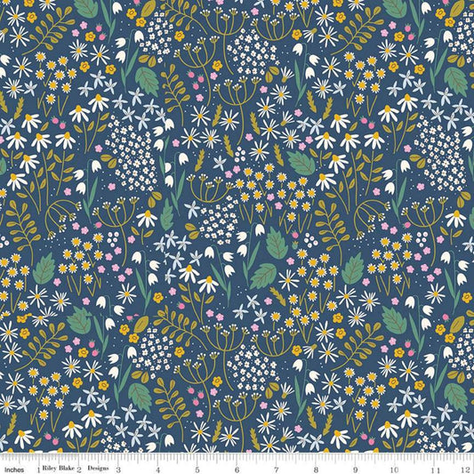 Wild Bouquet Wildflowers Navy