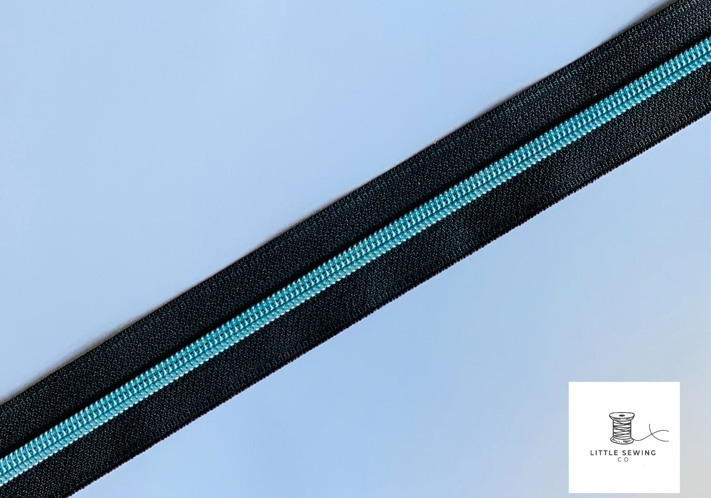 Crystal Blue with Black Zipper Tape #5