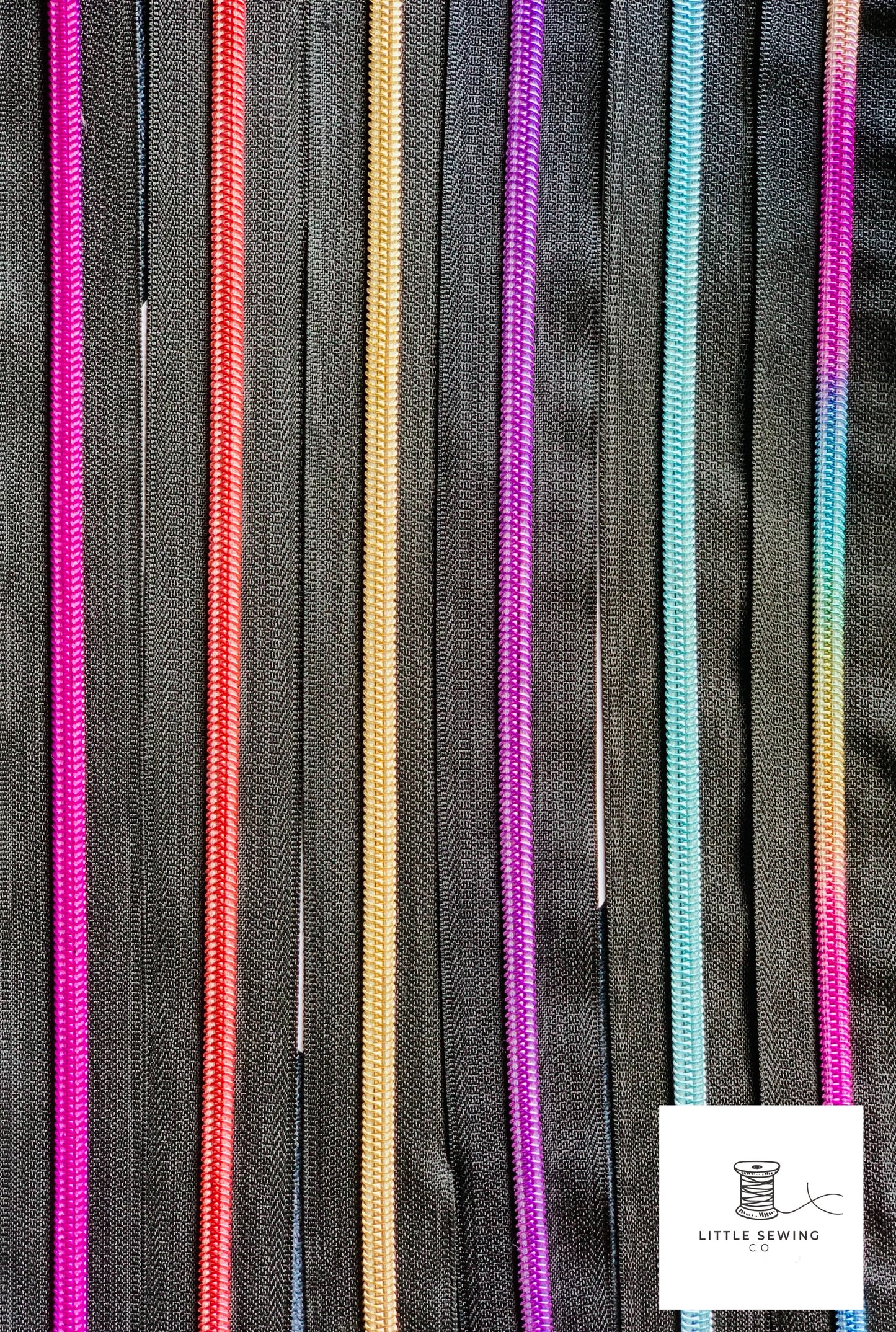 Rainbow with Black Zipper Tape #5