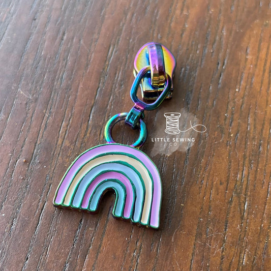 Mini Rainbow #3 Zipper Pull