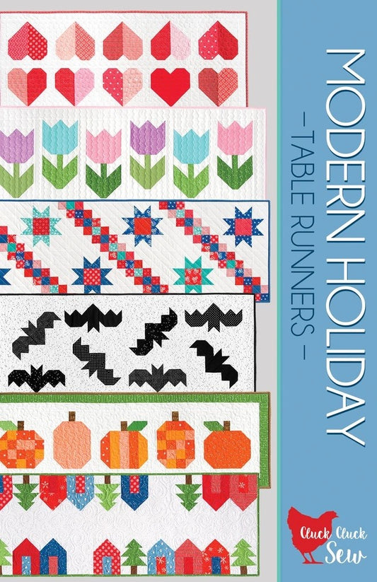 Modern Holiday Table Runners  #186 Pattern by Cluck Cluck Sew