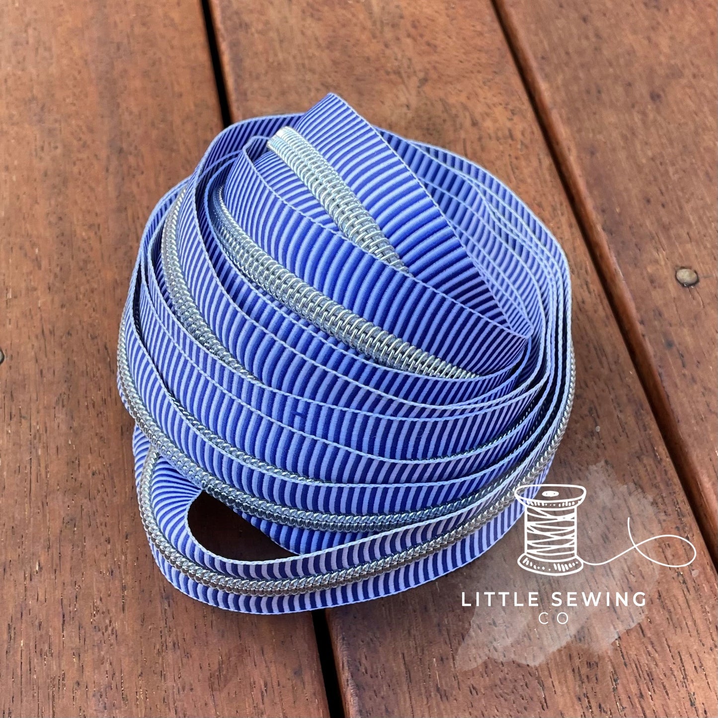 Navy Blue Zebra Stripe Zipper Tape #5